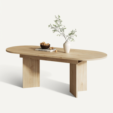 Table De Salle à Manger Extensible 120/160×80x75 Cm Avec Plateau Épais, Mdf, Couleur Chêne Table De Salle à Manger Extensible 120/160×80x75 Cm Avec Plateau Épais, Mdf, Couleur Chêne