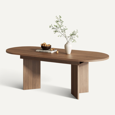 Table Extensible 140/180x90x75 Cm Avec 18 Mm D'épaisseur, Coins Arrondis, En Mdf, Couleur Marron Table Extensible 140/180x90x75 Cm Avec 18 Mm D'épaisseur, Coins Arrondis, En Mdf, Couleur Marron