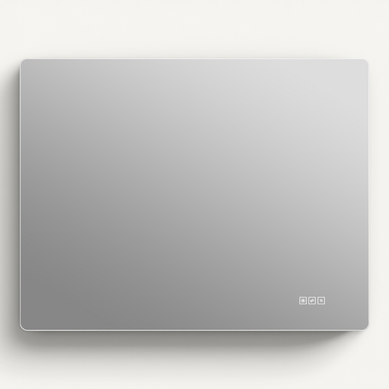 Miroir De Salle De Bain LED Sans Cadre 70x90cm, éclairage Arrière, Anti-buée, écran Tactile, Argent Miroir De Salle De Bain LED Sans Cadre 70x90cm, éclairage Arrière, Anti-buée, écran Tactile, Argent