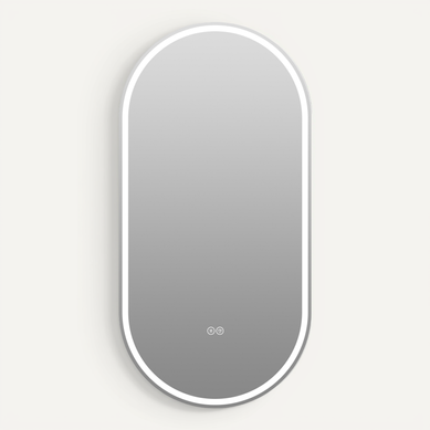 Miroir Ovale De Salle De Bain 60x120cm, Sans Cadre, Anti-buée, écran Tactile, Argent Miroir Ovale De Salle De Bain 60x120cm, Sans Cadre, Anti-buée, écran Tactile, Argent