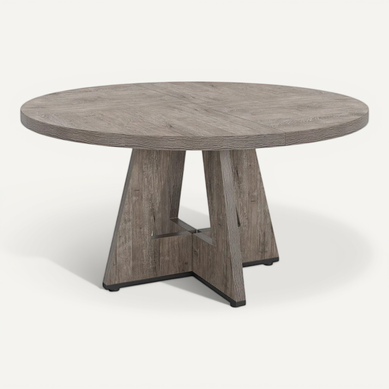 Table De Salle à Manger Ronde 120x75 Cm, Finition Grise Au Style Campagne, En Bois, Gris Table De Salle à Manger Ronde 120x75 Cm, Finition Grise Au Style Campagne, En Bois, Gris