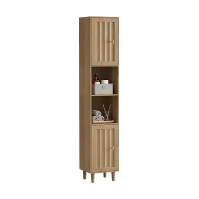 Colonne De Salle De Bain 32x30x169cm, 2 Portes, 2 étagères Ouvertes, En Mdf, Chêne Colonne De Salle De Bain 32x30x169cm, 2 Portes, 2 étagères Ouvertes, En Mdf, Chêne