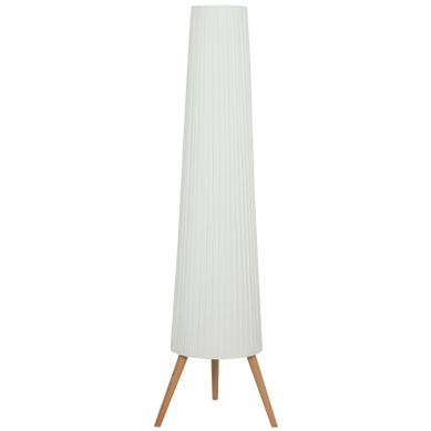 Lampadaire LED Dimmable 46 X 46 X 153 Cm, Trépied Bois Et Métal, Abat-jour Tissu Blanc Lampadaire LED Dimmable 46 X 46 X 153 Cm, Trépied Bois Et Métal, Abat-jour Tissu Blanc