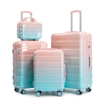 Set De Valises Rigides 4 Pièces 14/20/24/28 Pouces En PC Rose