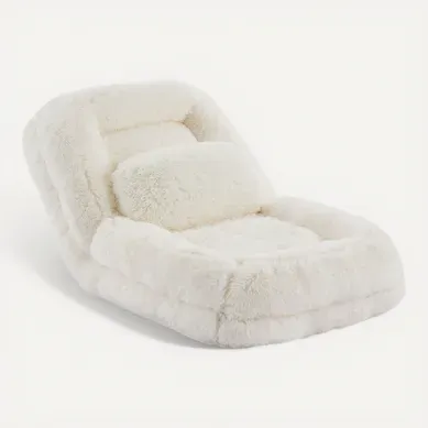 Fauteuil De Sol Convertible 175x89 Cm En Polyester Beige, Dossier Réglable 5 Positions