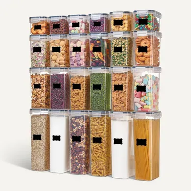 Lot De 24 Boîtes De Conservation Hermétiques Empilables Avec Couvercle, Pour Rangement Cuisine Lot De 24 Boîtes De Conservation Hermétiques Empilables Avec Couvercle, Pour Rangement Cuisine