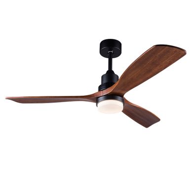 Ventilateur De Plafond 132 Cm Avec LED Dimmable, Télécommande, Bois Noyer Foncé Ventilateur De Plafond 132 Cm Avec LED Dimmable, Télécommande, Bois Noyer Foncé