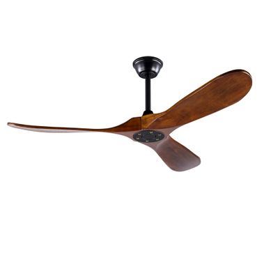Ventilateur De Plafond 132 Cm Sans éclairage, Bois Et Métal, Noir Et Noyer Foncé Ventilateur De Plafond 132 Cm Sans éclairage, Bois Et Métal, Noir Et Noyer Foncé