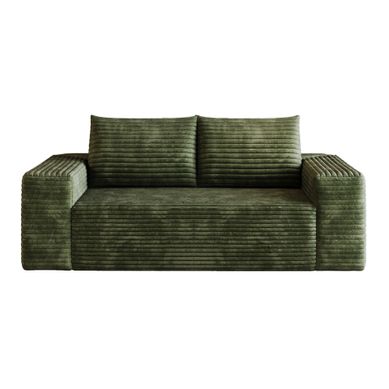 Canapé Compressé 2 Places 180x90x83 Cm En Velours Côtelé Vert, Sans Montage Canapé Compressé 2 Places 180x90x83 Cm En Velours Côtelé Vert, Sans Montage