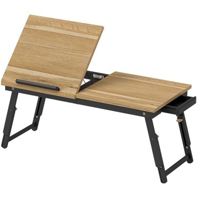 Réhausse bureau Pliable Réglable Et Inclinable 83,5x33x23.5-34 Cm Chêne Avec Tiroir Réhausse bureau Pliable Réglable Et Inclinable 83,5x33x23.5-34 Cm Chêne Avec Tiroir