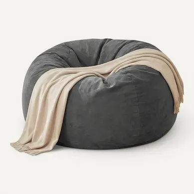 Fauteuil Poire - Avec Housse Lavable Et Remplissage En Perles, En éponge - Gris Foncé Fauteuil Poire - Avec Housse Lavable Et Remplissage En Perles, En éponge - Gris Foncé