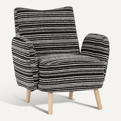 Fauteuil Moderne En Tissu Bouclé à Motif Rond, Poche Latérale Et Pieds En Bois – Kaki Fauteuil Moderne En Tissu Bouclé à Motif Rond, Poche Latérale Et Pieds En Bois – Kaki