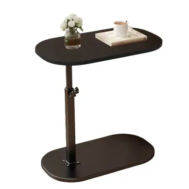 Table Canapé C-forme Réglable 40–80 Cm Plateau Pivotant 360° - Métal Et Bois Artificiel Noir Table Canapé C-forme Réglable 40–80 Cm Plateau Pivotant 360° - Métal Et Bois Artificiel Noir