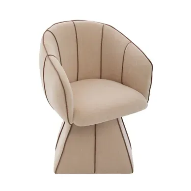Fauteuil - Pivotant à 360 Degrés, Dossier Haut Ergonomique - Chenille - Camel