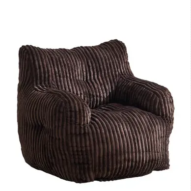 Fauteuil Pouf En Mousse à Mémoire De Forme, Revêtement En Cordon Rembourré, Marron 100 X 94 X 70 Cm