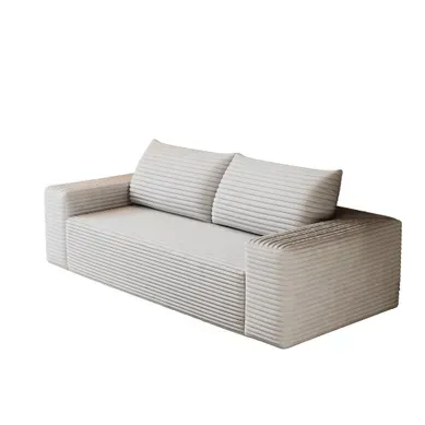 Canapé Compressé Modulable - 2 Places - Sans Montage - Tissu - Blanc Crème Canapé Compressé Modulable - 2 Places - Sans Montage - Tissu - Blanc Crème