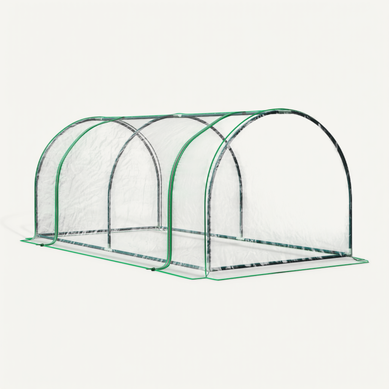 Serre De Jardin 200 X 100 X 80 Cm, Serre Tunnel, Cadre En Acier, Film Plastique Transparent