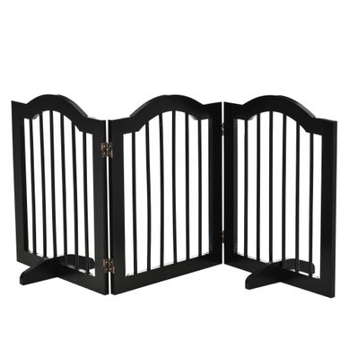 Barrière Pour Chien 154,5x61 Cm, 3 Panneaux Pliable Avec Pieds Stables, Bois Et Mdf, Noir Barrière Pour Chien 154,5x61 Cm, 3 Panneaux Pliable Avec Pieds Stables, Bois Et Mdf, Noir