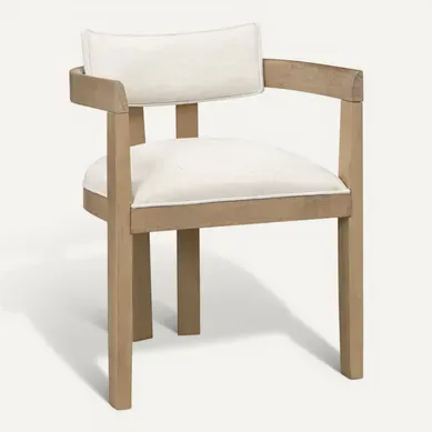 Lot De 2 Chaises Avec Accoudoirs, Confort Respirant, Bois Et Lin, Couleur Bois Lot De 2 Chaises Avec Accoudoirs, Confort Respirant, Bois Et Lin, Couleur Bois