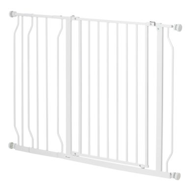 Barrière De Sécurité Chien 75 À 115 X 76 Cm, Ouverture Double Sens, Abs, Couleur Blanc Barrière De Sécurité Chien 75 À 115 X 76 Cm, Ouverture Double Sens, Abs, Couleur Blanc