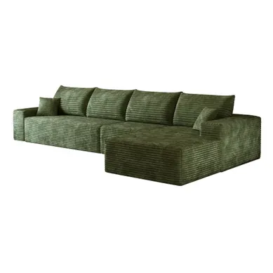 Canapé Compressé Modulable 5 Places, Module Chaise Longue Reversible, Mousse, Velours Côtelé Vert Canapé Compressé Modulable 5 Places, Module Chaise Longue Reversible, Mousse, Velours Côtelé Vert