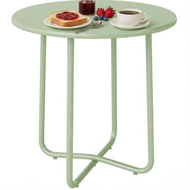 Table Basse  48x48x51 Cm En Métal Couleur Vert