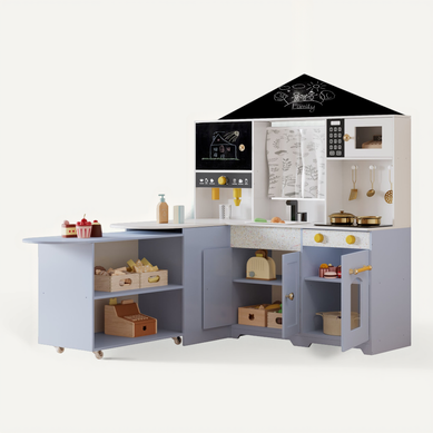 Cuisine Enfant Avec Îlot, Four Et évier 60x90x105 Cm Cuisine Enfant Avec Îlot, Four Et évier 60x90x105 Cm