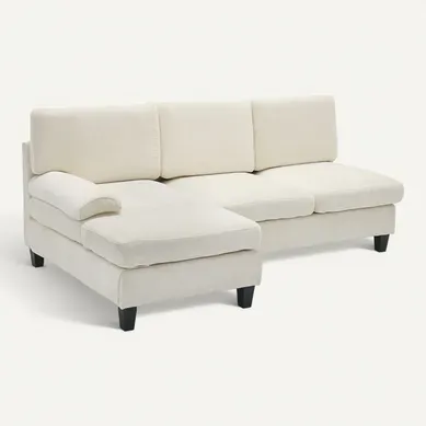 Canapé D’angle Convertible 3 Places En Tissu Beige, 194 X 118 X 81 Cm Canapé D’angle Convertible 3 Places En Tissu Beige, 194 X 118 X 81 Cm