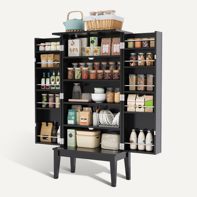 Buffet De Rangement 120 X 59 X 30 Cm, 2 Portes, Style Vintage, Noir