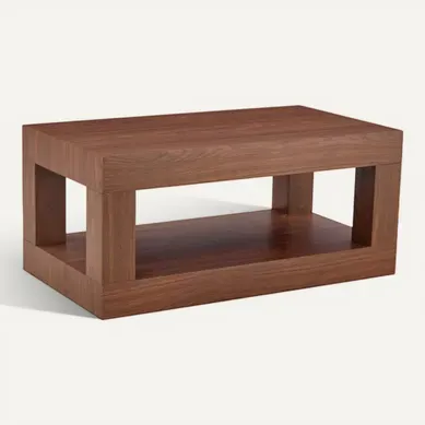Table Basse Rectangulaire 2 Niveaux En Mdf Coloris Noyer Avec Rangement Ouvert Table Basse Rectangulaire 2 Niveaux En Mdf Coloris Noyer Avec Rangement Ouvert