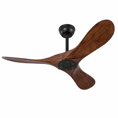 Ventilateur De Plafond 42 Pouces Noir Et Noyer Foncé, Sans Lumière, Avec Télécommande Ventilateur De Plafond 42 Pouces Noir Et Noyer Foncé, Sans Lumière, Avec Télécommande