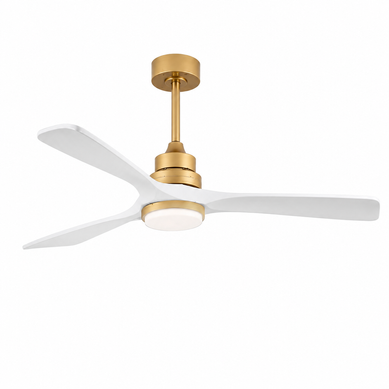 Ventilateur De Plafond Silencieux Avec Lumière, Télécommande, Moteur Dc, Blanc Et Or