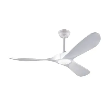 Ventilateur De Plafond 52 Pouces En Bois Avec éclairage LED Et Télécommande, Blanc Ventilateur De Plafond 52 Pouces En Bois Avec éclairage LED Et Télécommande, Blanc