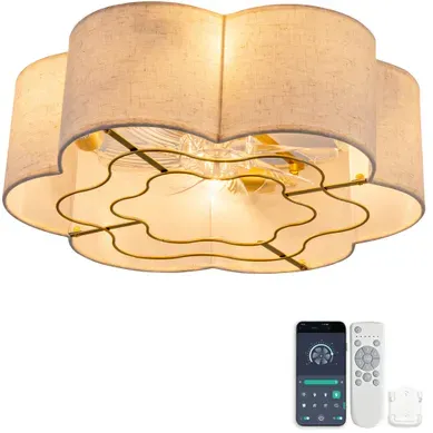 Ventilateur De Plafond 19 Pouces En Tissu Et Plastique, Avec Télécommande Et Application, 6 Vitesses Ventilateur De Plafond 19 Pouces En Tissu Et Plastique, Avec Télécommande Et Application, 6 Vitesses
