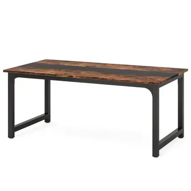 Bureau Droit Avec Large Plateau, Pour Bureau, Structure Stable, Métal Bureau Droit Avec Large Plateau, Pour Bureau, Structure Stable, Métal