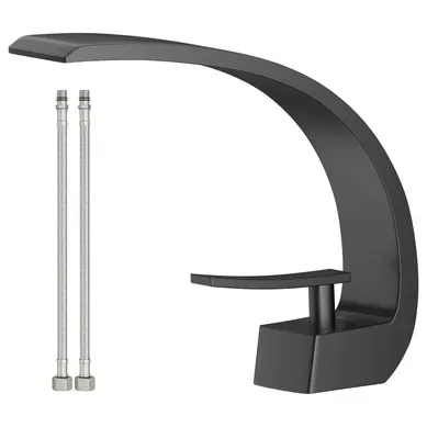 Robinet Lavabo Salle De Bain - Mitigeur Monotrou - Commande Chaud Et Froid - Laiton Massif - Chrome