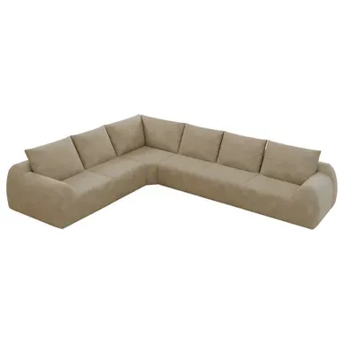 Canapé Compressé, Canapé D'angle Avec Cossins, Assise En Mousse Haute élasticité, Chenille, Kaki