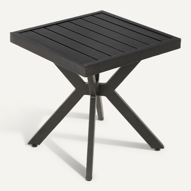 Table D’appoint Carrée 45x45 Cm En Aluminium Avec Revêtement Haute Température Brun Foncé Table D’appoint Carrée 45x45 Cm En Aluminium Avec Revêtement Haute Température Brun Foncé