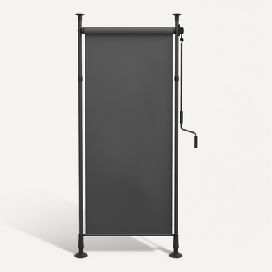 Store Banne Vertical 120 Cm Avec Hauteur Réglable 220-310 Cm Gris Foncé