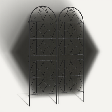 Treillis De Jardin 50x150 Cm Avec Structure En Métal Noir Treillis De Jardin 50x150 Cm Avec Structure En Métal Noir