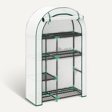Serre 100 X 45 X 160 Cm Avec Structure En Acier Blanc