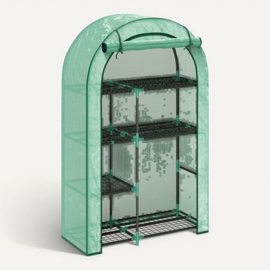 Serre De Jardin 100 X 45 X 160 Cm Avec Structure En Acier Verte