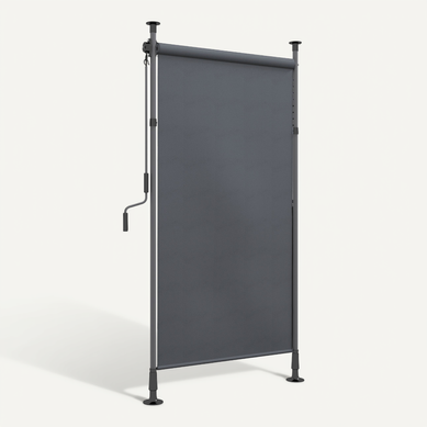 Store Banne Vertical 150 Cm Avec Structure En Aluminium Gris Foncé
