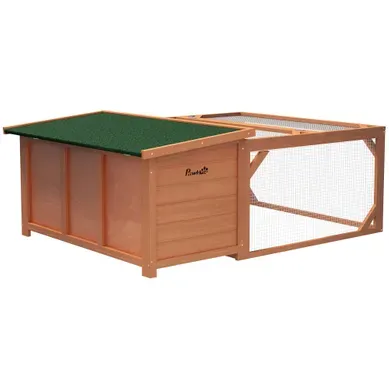 Clapier Orange En Bois 125,5 X 100 X 49 Cm Pour Petits Animaux Clapier Orange En Bois 125,5 X 100 X 49 Cm Pour Petits Animaux
