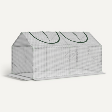 Mini Serre 120x60x60 Cm Avec Structure En Acier Blanche