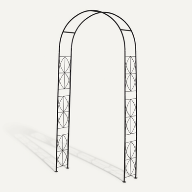 Arche De Jardin 114 X 30 X 230 Cm Avec Structure En Métal Noir Arche De Jardin 114 X 30 X 230 Cm Avec Structure En Métal Noir