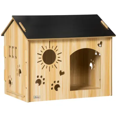 Niche Pour Chien Chêne 69 X 50 X 58,5 Cm Avec Aérations Intérieur Niche Pour Chien Chêne 69 X 50 X 58,5 Cm Avec Aérations Intérieur