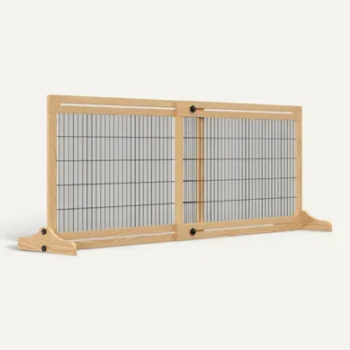Barrière Pour Animaux Bois Naturel Réglable 104-183 X 69 Cm Pour Portes Et Escaliers Barrière Pour Animaux Bois Naturel Réglable 104-183 X 69 Cm Pour Portes Et Escaliers