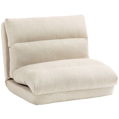 Fauteuil De Sol Beige Pliable 6 Positions Avec Fonction Lit Fauteuil De Sol Beige Pliable 6 Positions Avec Fonction Lit