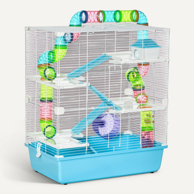 Cage Pour Petits Rongeurs Bleu Clair 59 X 36 X 69 Cm Avec 5 Niveaux Pour Jeu Cage Pour Petits Rongeurs Bleu Clair 59 X 36 X 69 Cm Avec 5 Niveaux Pour Jeu